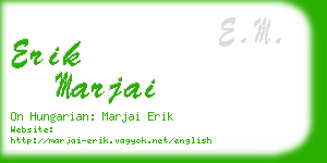 erik marjai business card